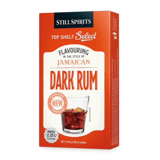 orange box of dark jamaican rum spirit essence