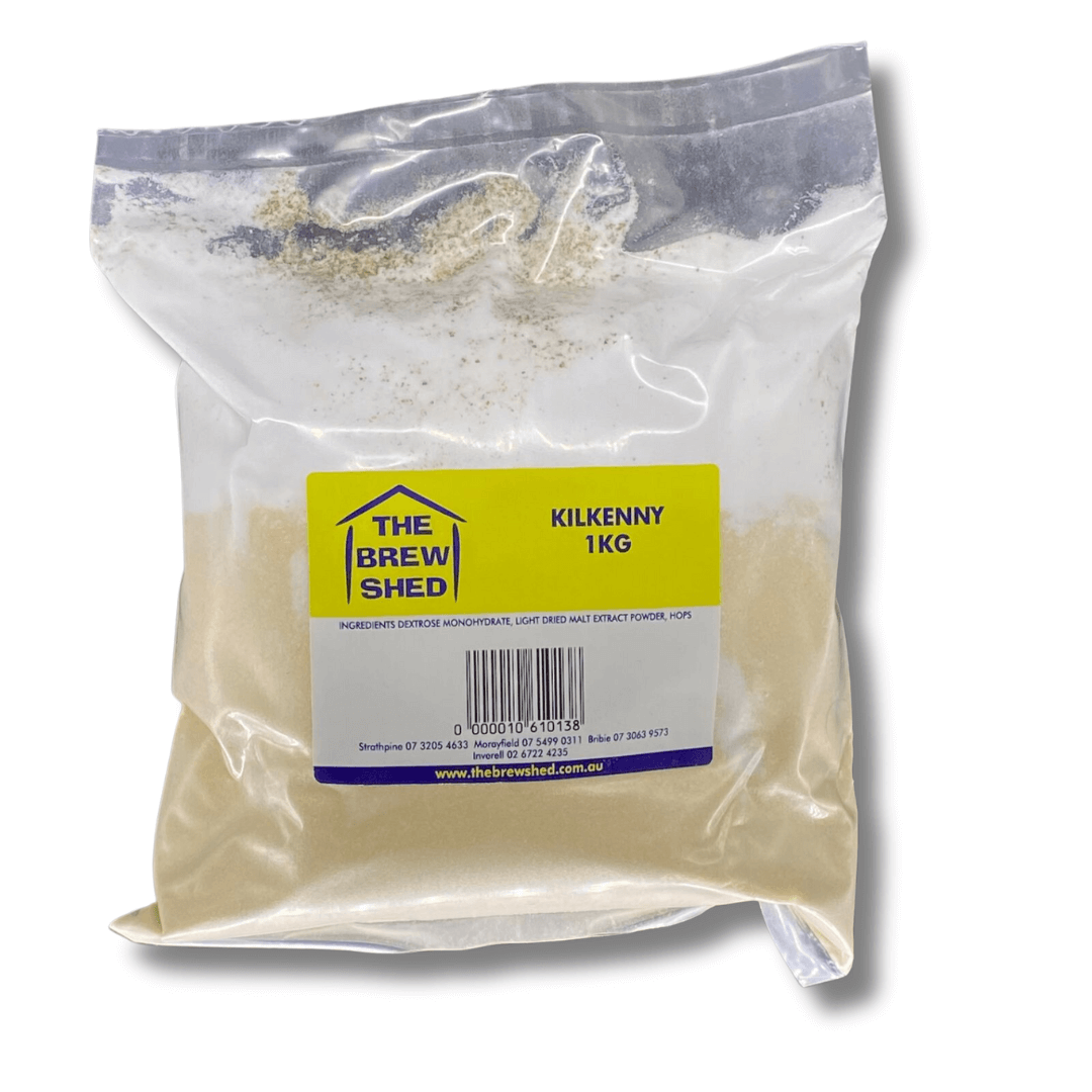 fermentable sugars for brewing home made beer in clear bag with the brew shed logo